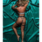 Role Play Frisky Body Inspector FBI 6 pc Set Black/White S/M