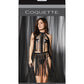 Play Darque Fringe Harness Top & Skirt Black O/S