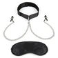 Lux fetish Collar & Nipple Clamps w/Adjustable Pressure Clamps