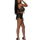 Modern Romance Tie Front Halter & Tap Pant Black S/M