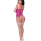Berrylicious Lace Halter Basque & G-String Pink L/XL