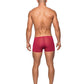 Seamless Sleek Short w/Sheer Pouch Red MD