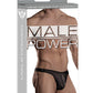 Male Power Zipper Thong Black S/M