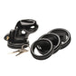 Master Series Hard Stop Double Ring Chastity Cage - Black